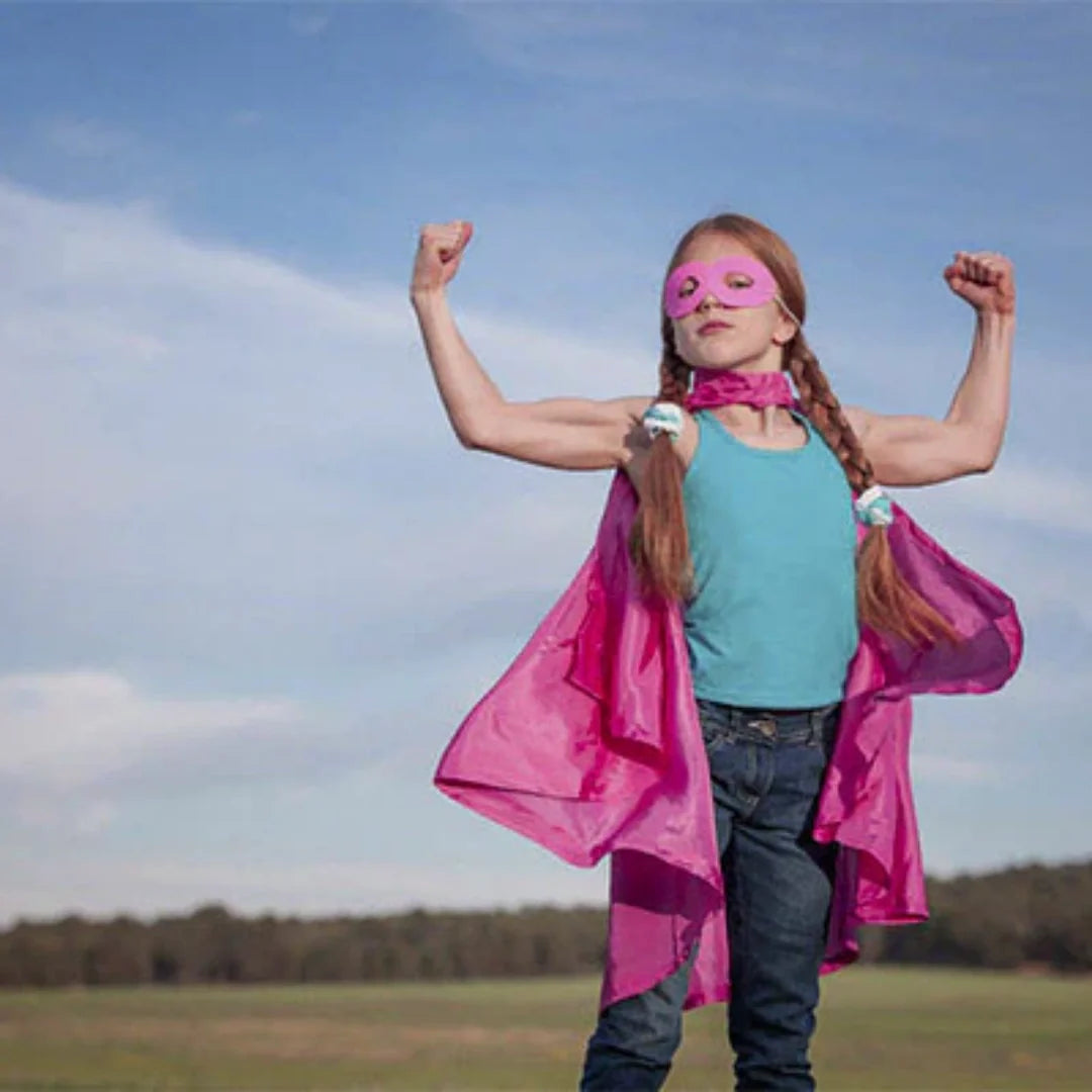 girl dressed as a super hero