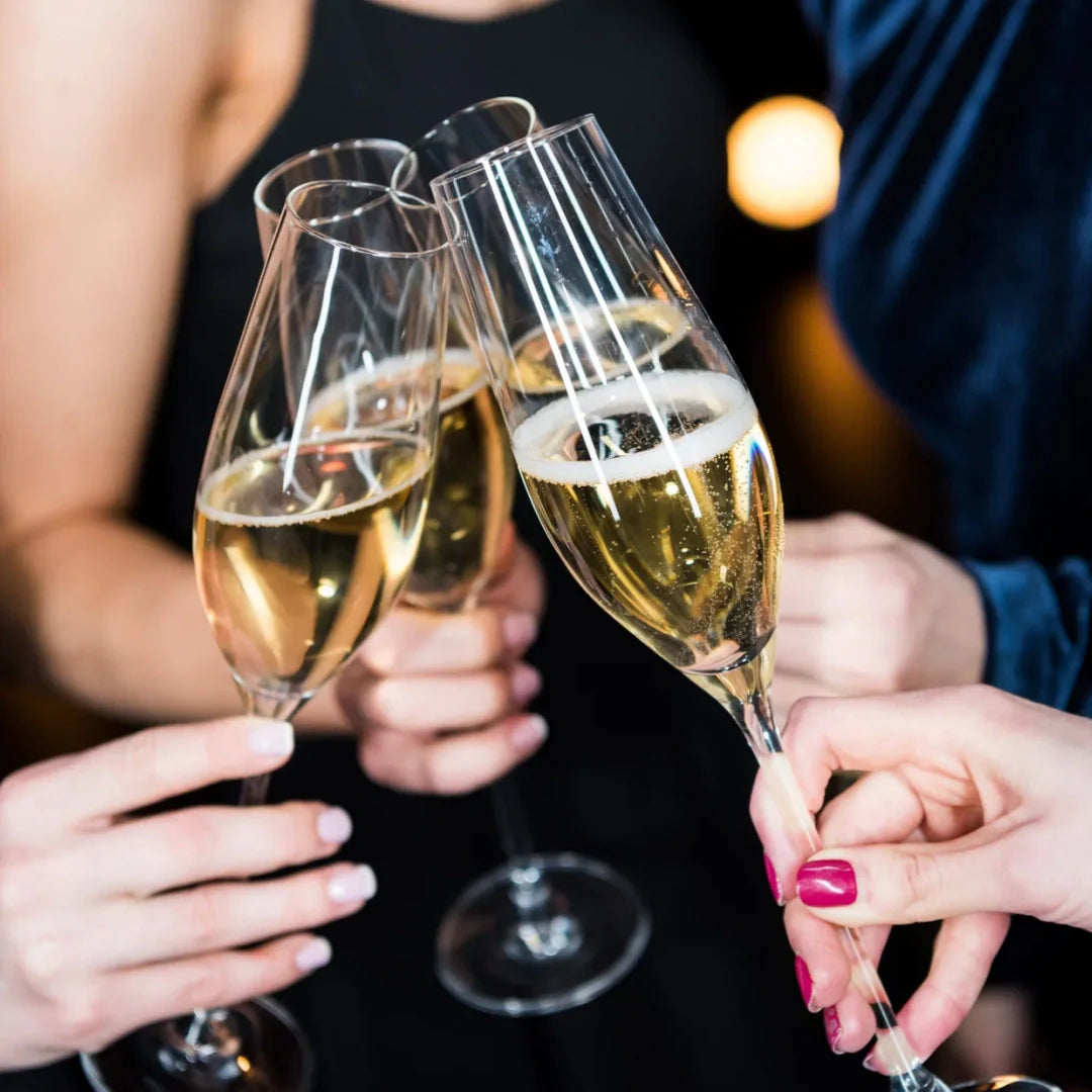 friends toasting with champagne