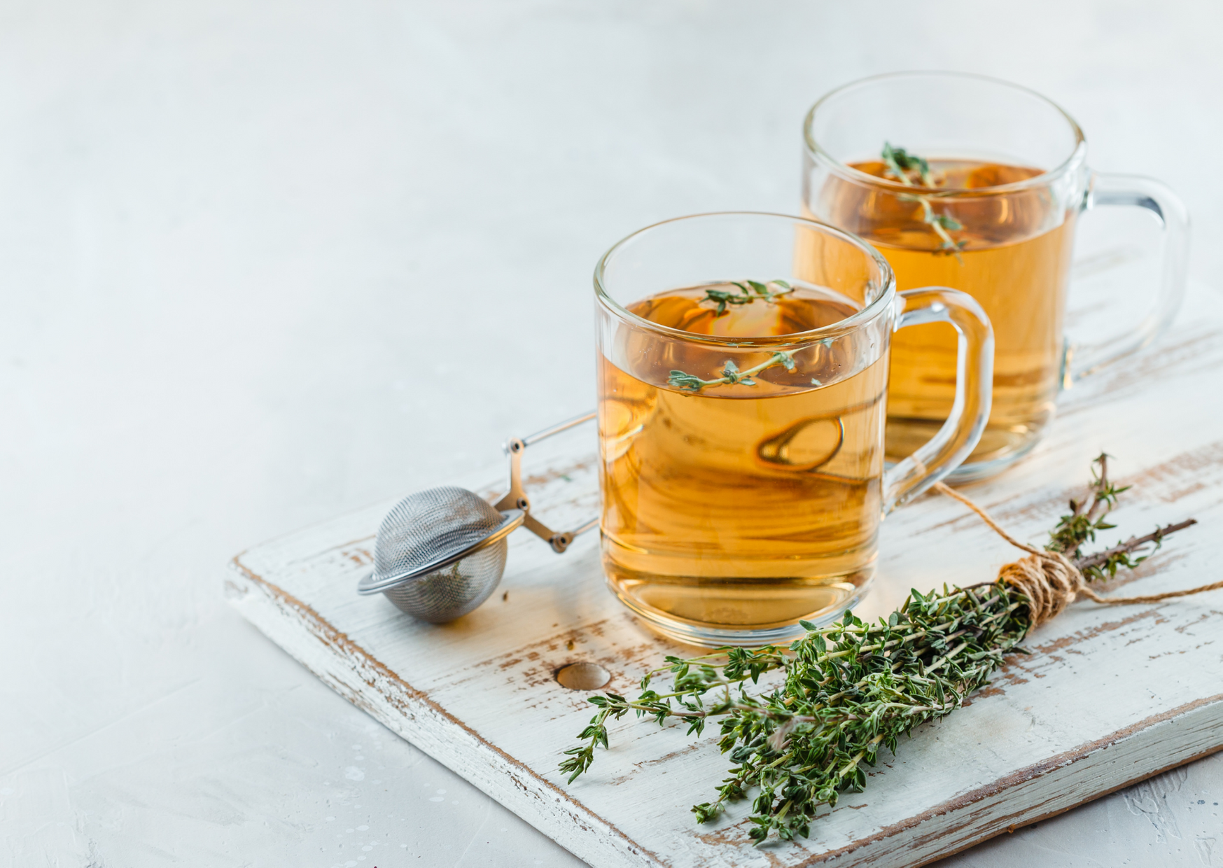 two cups of herbal tea