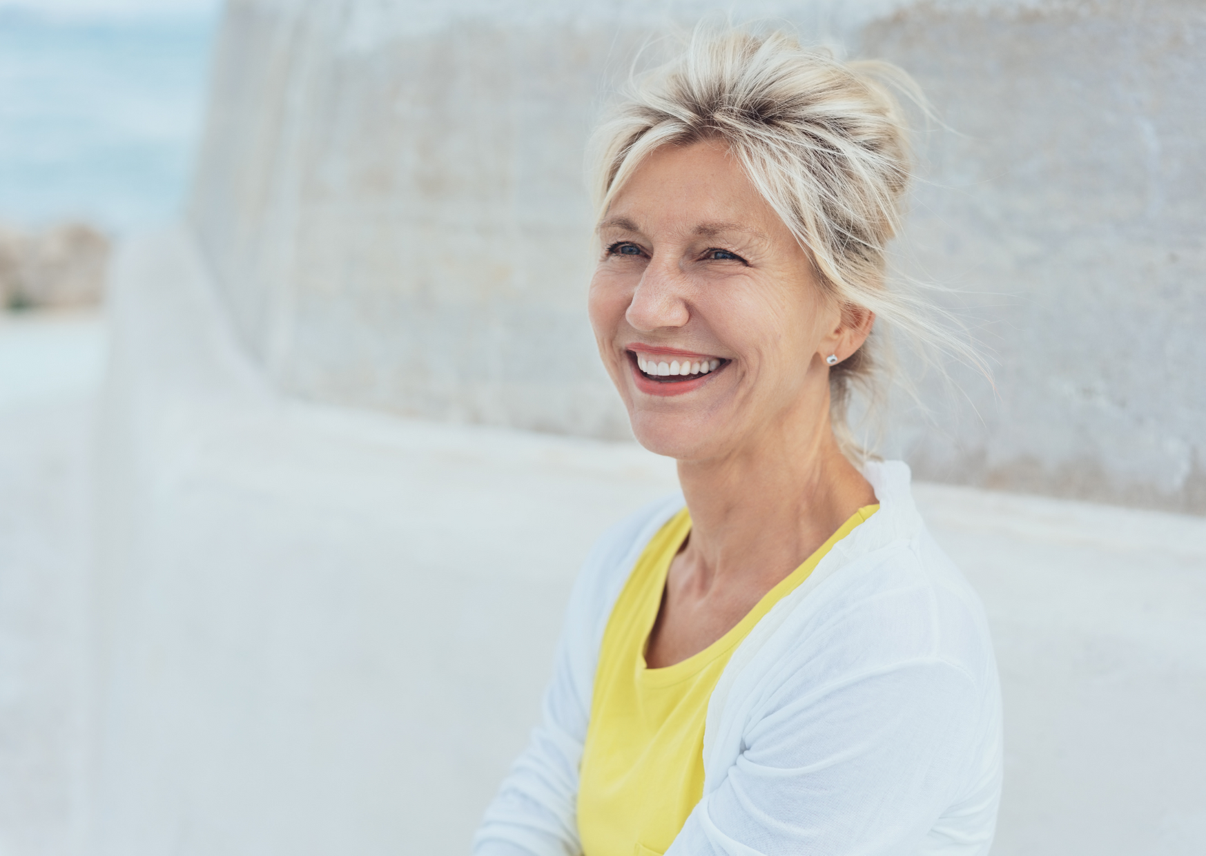woman smiling