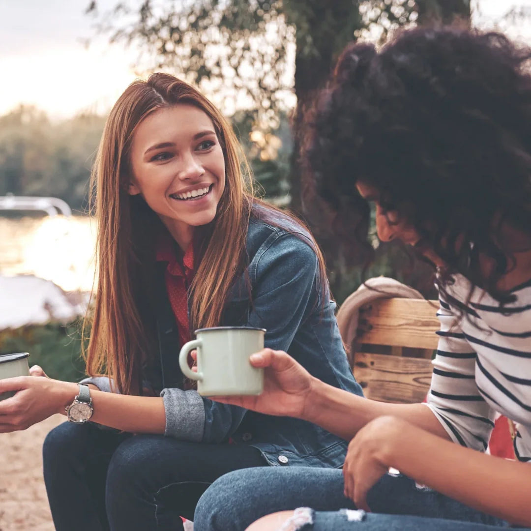two friends chatting