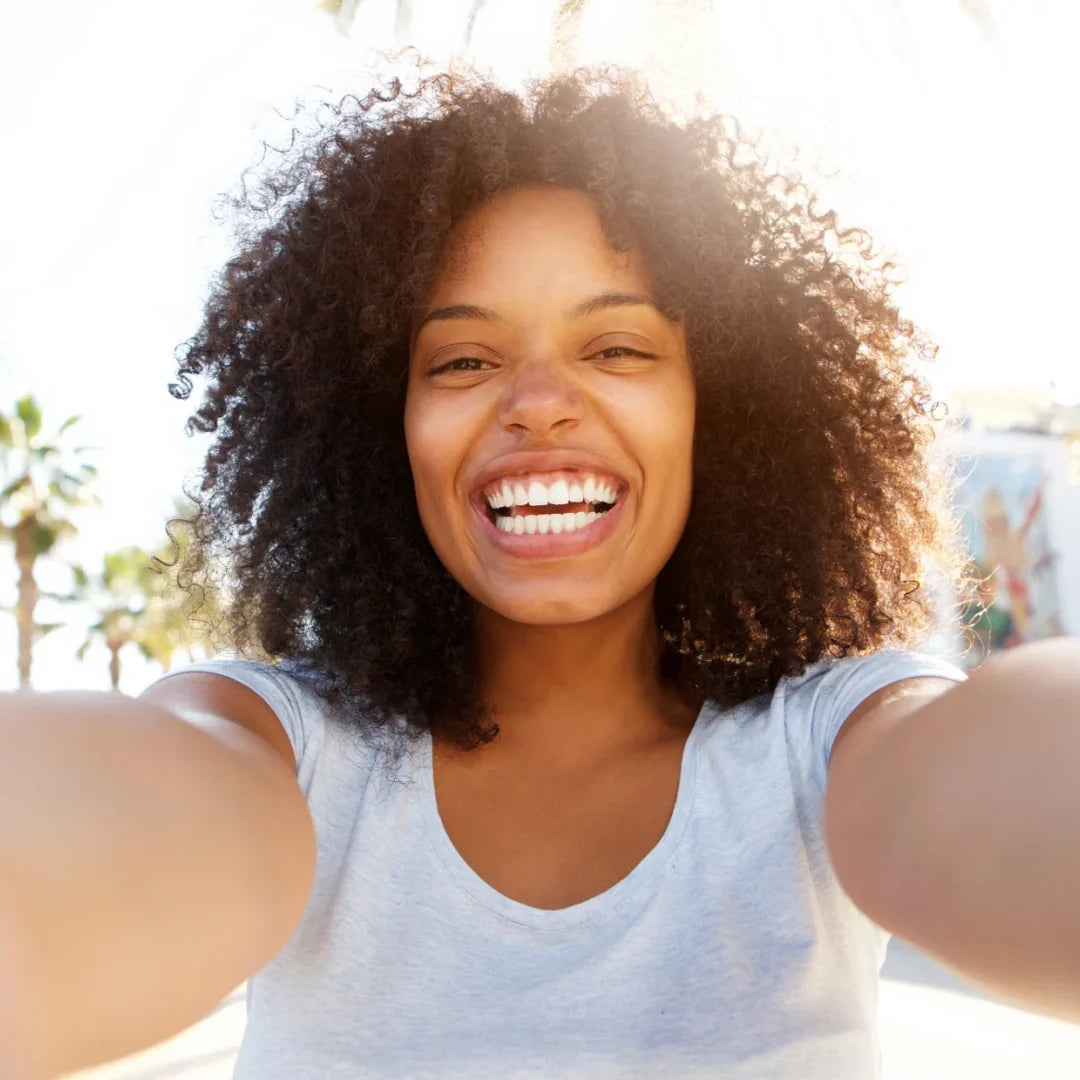 woman smiling