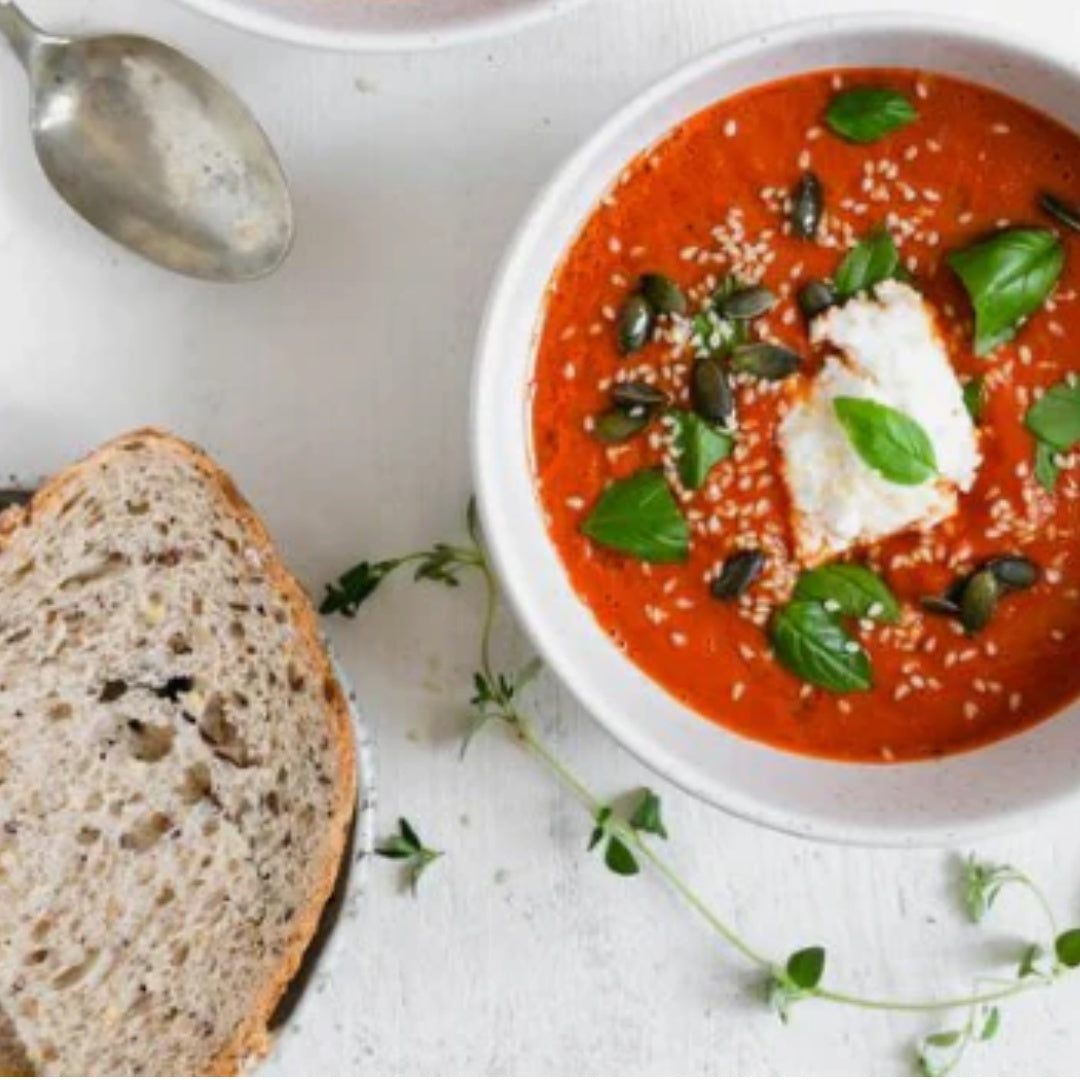 soup and bread