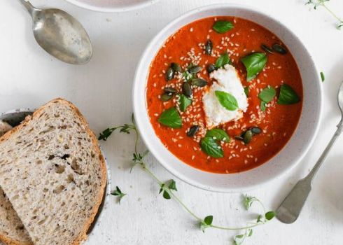 soup and bread