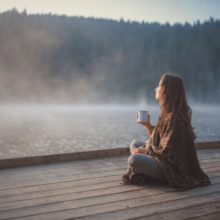 Women relaxing outdoors