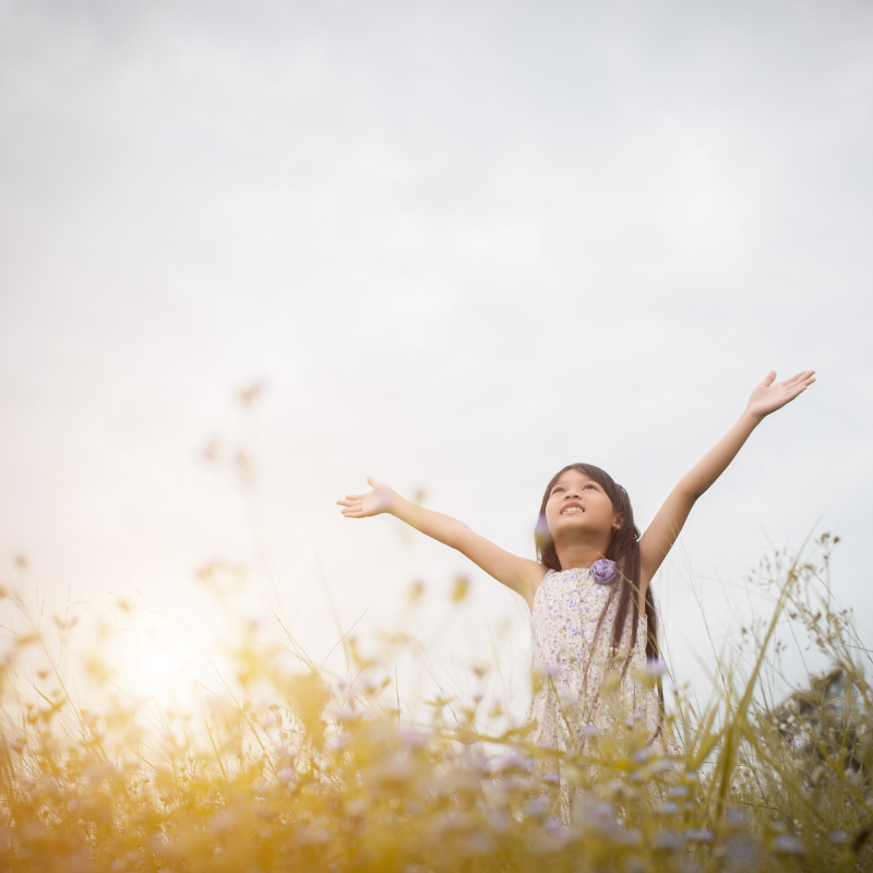 girl enjoying the country side