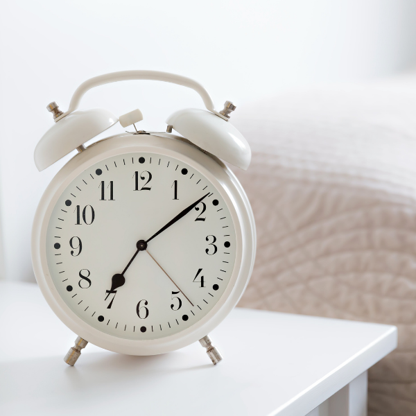 Woman waking up in the morning