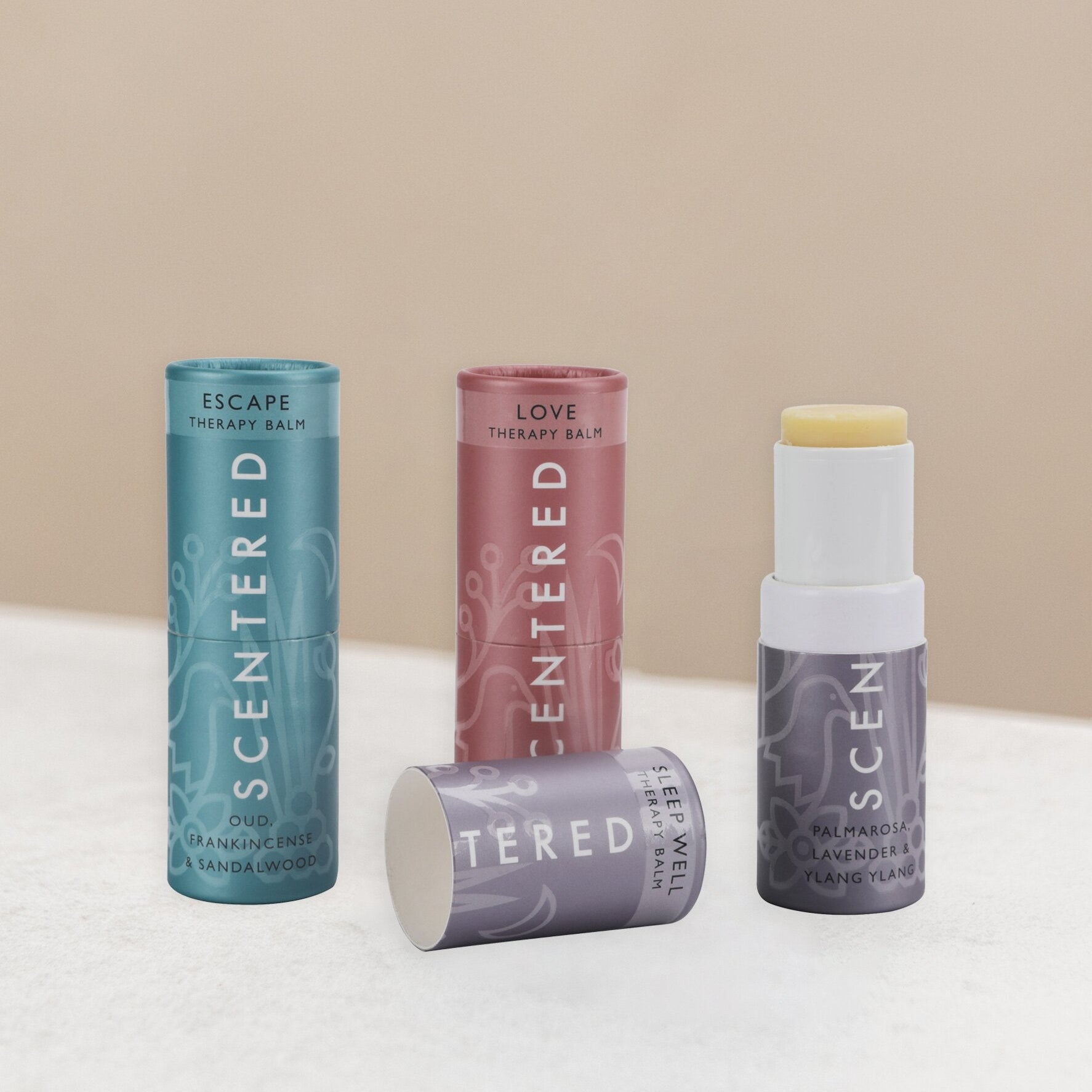 Be Kind To Yourself Set including escape balm, love balm and sleep well balm.