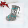 Luxury embroidered Christmas stocking with elegant festive detailing
