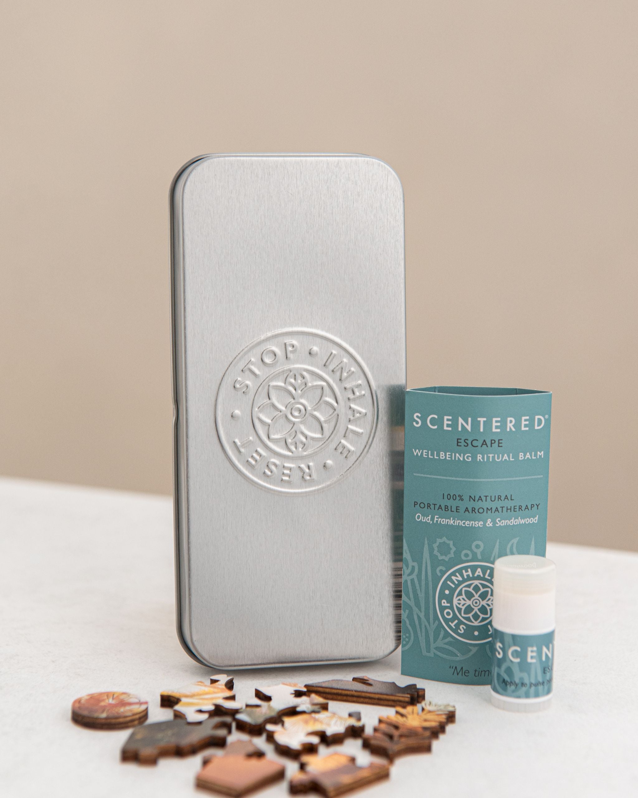 Scentered EScape Change of pace, Escape Mini balm and puzzle