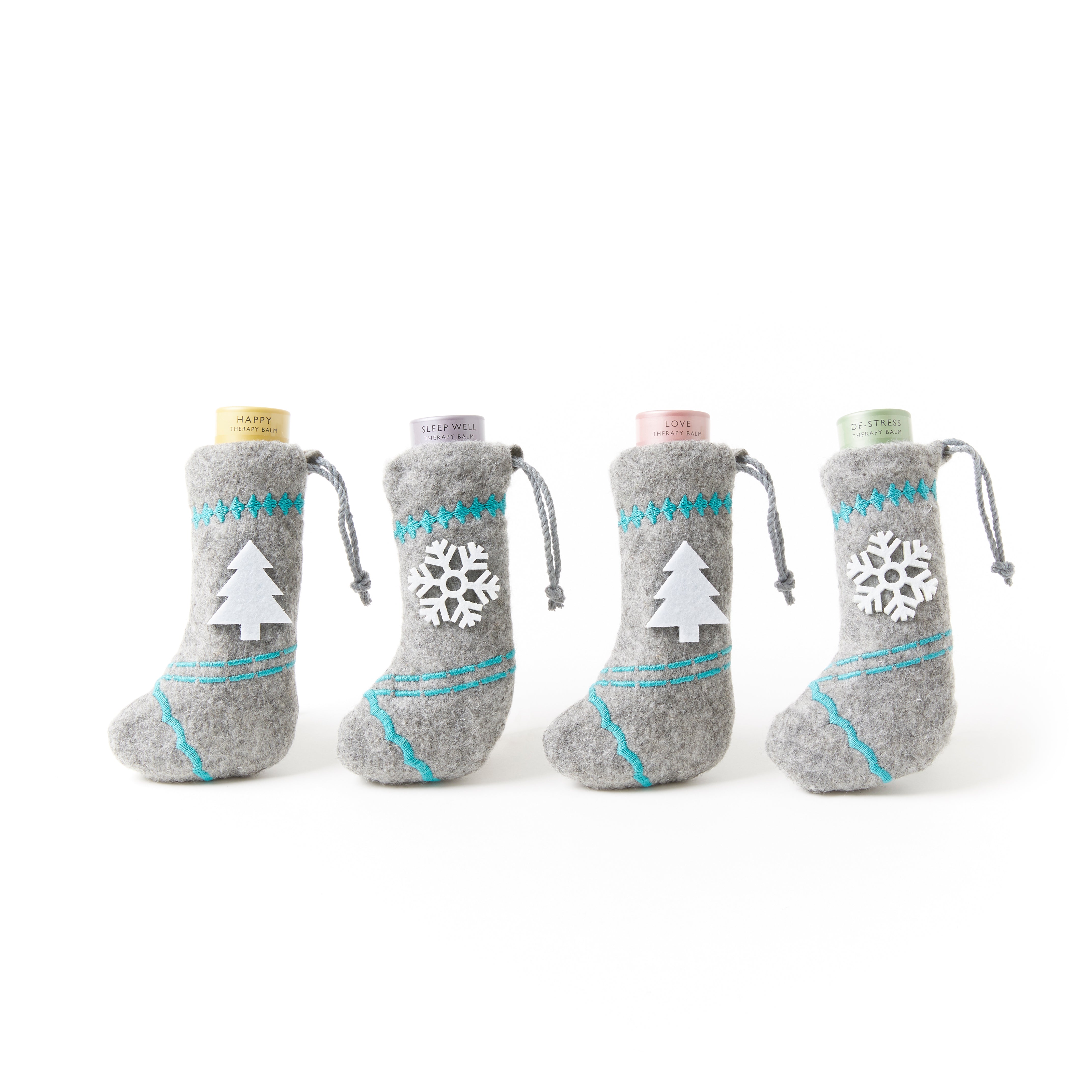 Aromatherapy balms inside their stockings